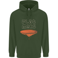 Flat Planet Mars Childrens Kids Hoodie Forest Green