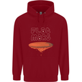 Flat Planet Mars Childrens Kids Hoodie Red