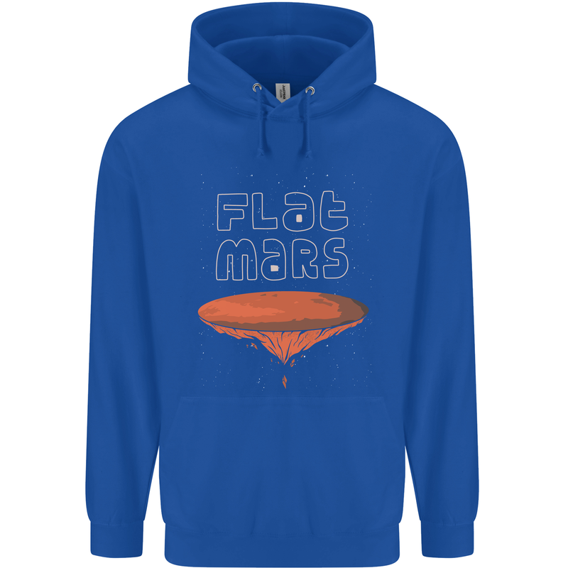 Flat Planet Mars Childrens Kids Hoodie Royal Blue
