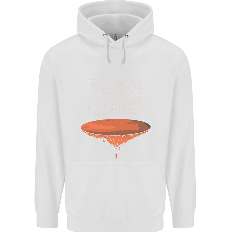 Flat Planet Mars Childrens Kids Hoodie White
