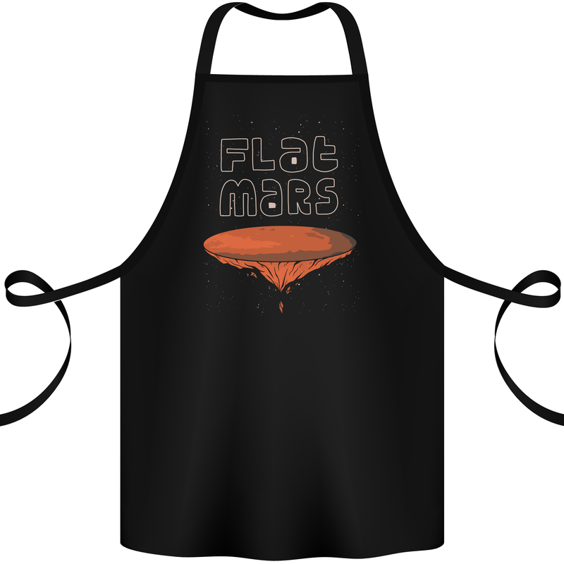 Flat Planet Mars Cotton Apron 100% Organic Black