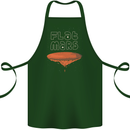 Flat Planet Mars Cotton Apron 100% Organic Forest Green