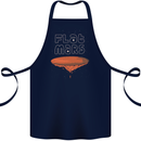Flat Planet Mars Cotton Apron 100% Organic Navy Blue