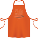Flat Planet Mars Cotton Apron 100% Organic Orange