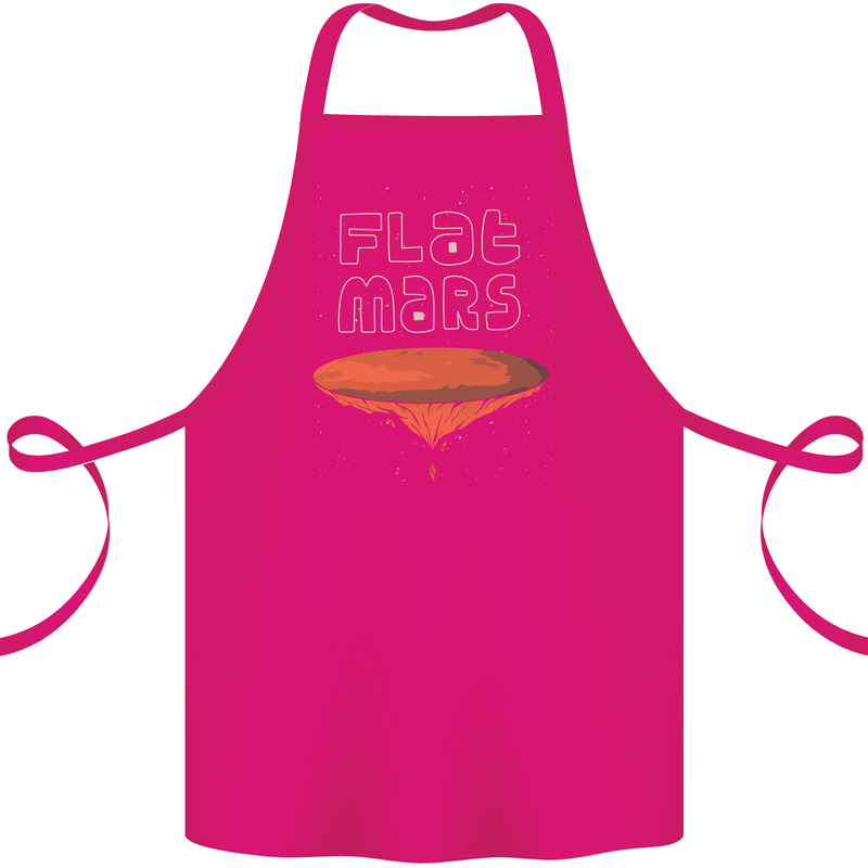 Flat Planet Mars Cotton Apron 100% Organic Pink