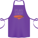 Flat Planet Mars Cotton Apron 100% Organic Purple