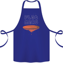 Flat Planet Mars Cotton Apron 100% Organic Royal Blue