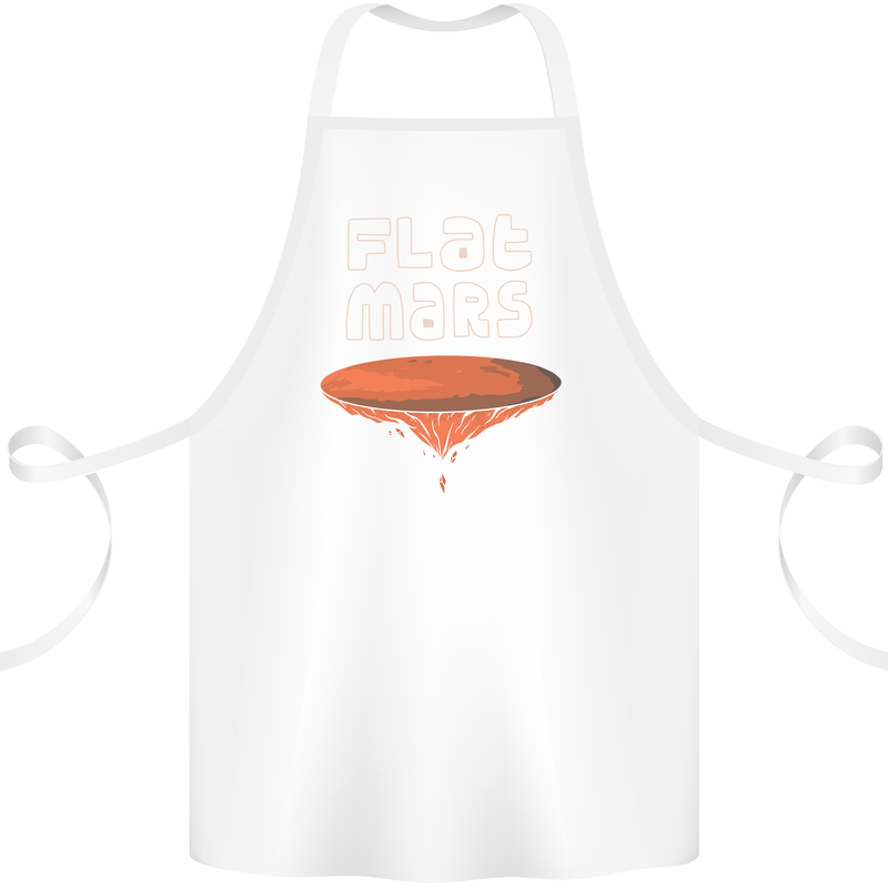 Flat Planet Mars Cotton Apron 100% Organic White