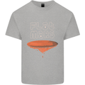 Flat Planet Mars Kids T-Shirt Childrens Sports Grey