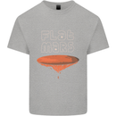 Flat Planet Mars Kids T-Shirt Childrens Sports Grey