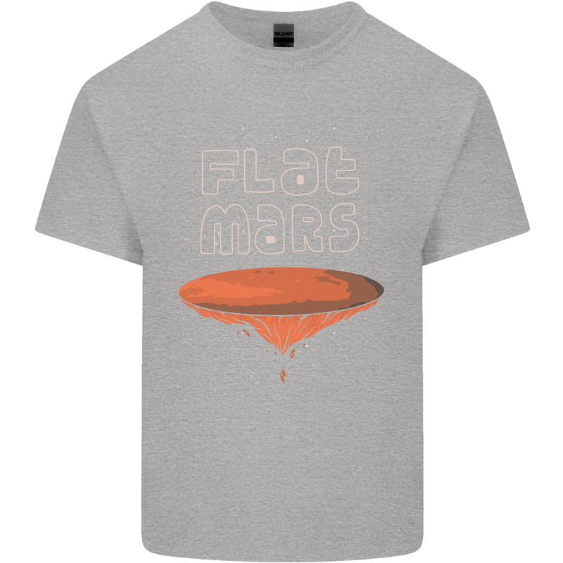 Flat Planet Mars Kids T-Shirt Childrens Sports Grey