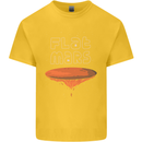 Flat Planet Mars Kids T-Shirt Childrens Yellow