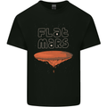 Flat Planet Mars Mens Cotton T-Shirt Tee Top Black