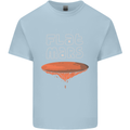 Flat Planet Mars Mens Cotton T-Shirt Tee Top Light Blue