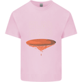 Flat Planet Mars Mens Cotton T-Shirt Tee Top Light Pink