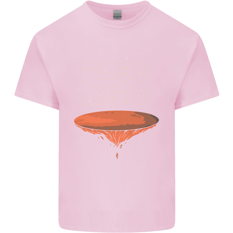 Flat Planet Mars Mens Cotton T-Shirt Tee Top Light Pink
