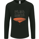 Flat Planet Mars Mens Long Sleeve T-Shirt Black