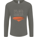 Flat Planet Mars Mens Long Sleeve T-Shirt Charcoal