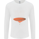 Flat Planet Mars Mens Long Sleeve T-Shirt White