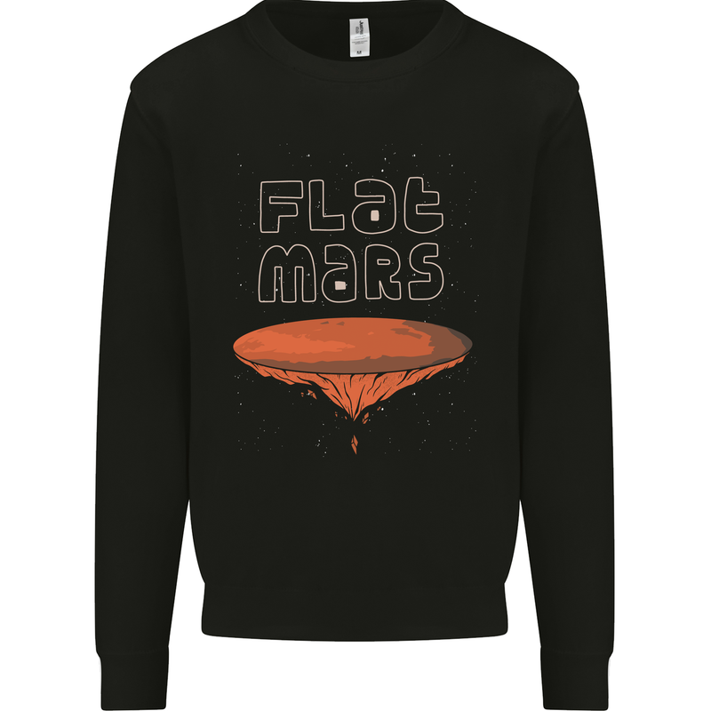 Flat Planet Mars Mens Sweatshirt Jumper Black
