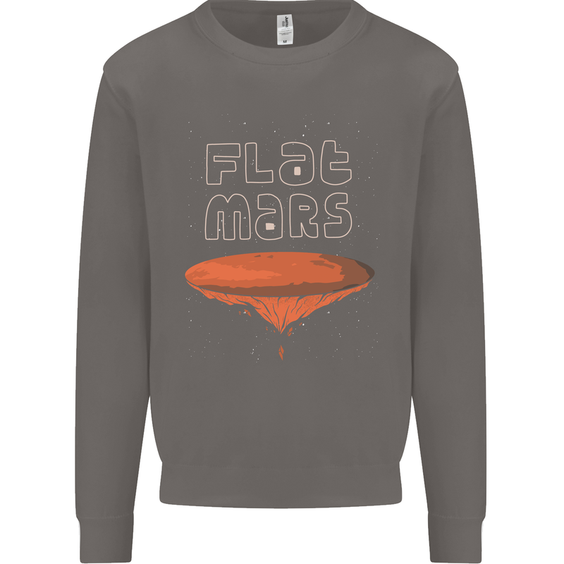 Flat Planet Mars Mens Sweatshirt Jumper Charcoal