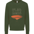 Flat Planet Mars Mens Sweatshirt Jumper Forest Green