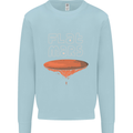Flat Planet Mars Mens Sweatshirt Jumper Light Blue