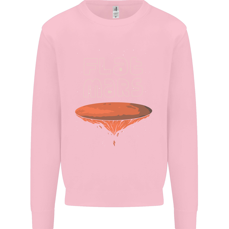 Flat Planet Mars Mens Sweatshirt Jumper Light Pink