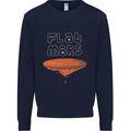 Flat Planet Mars Mens Sweatshirt Jumper Navy Blue