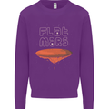 Flat Planet Mars Mens Sweatshirt Jumper Purple