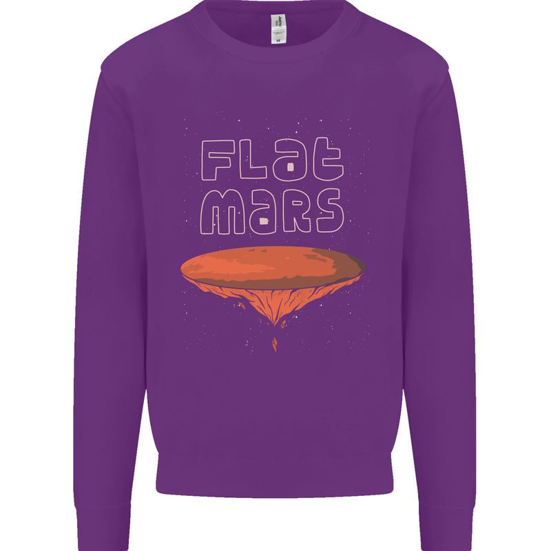 Flat Planet Mars Mens Sweatshirt Jumper Purple