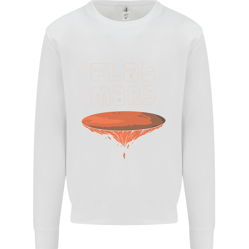 Flat Planet Mars Mens Sweatshirt Jumper White