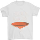 Flat Planet Mars Mens T-Shirt Cotton Gildan White
