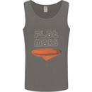 Flat Planet Mars Mens Vest Tank Top Charcoal