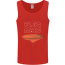 Flat Planet Mars Mens Vest Tank Top Red