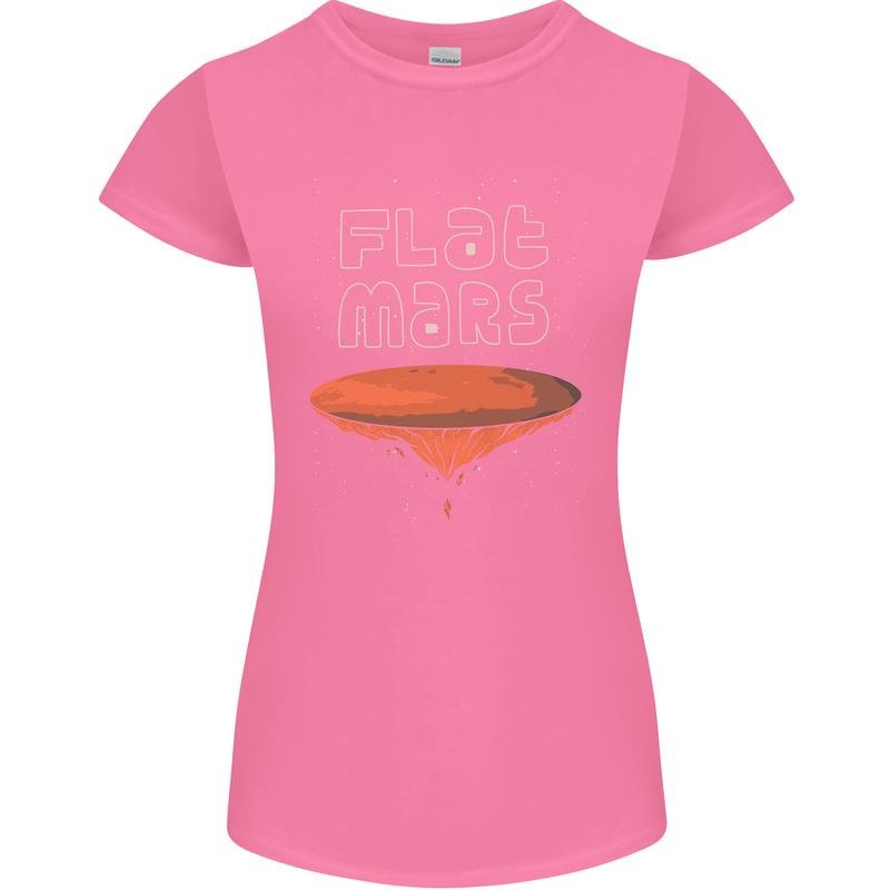 Flat Planet Mars Womens Petite Cut T-Shirt Azalea