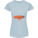 Flat Planet Mars Womens Petite Cut T-Shirt Light Blue