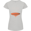 Flat Planet Mars Womens Petite Cut T-Shirt Sports Grey
