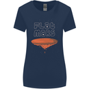 Flat Planet Mars Womens Wider Cut T-Shirt Navy Blue