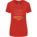 Flat Planet Mars Womens Wider Cut T-Shirt Red