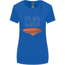 Flat Planet Mars Womens Wider Cut T-Shirt Royal Blue