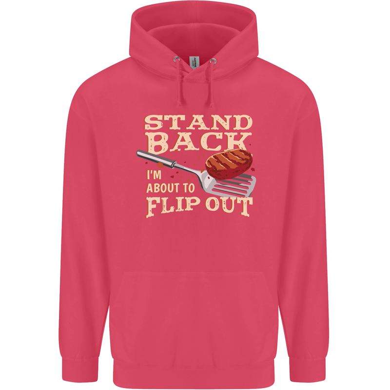 Flip Out Funny BBQ Grill Childrens Kids Hoodie Heliconia