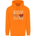 Flip Out Funny BBQ Grill Childrens Kids Hoodie Orange