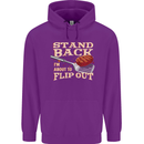 Flip Out Funny BBQ Grill Childrens Kids Hoodie Purple