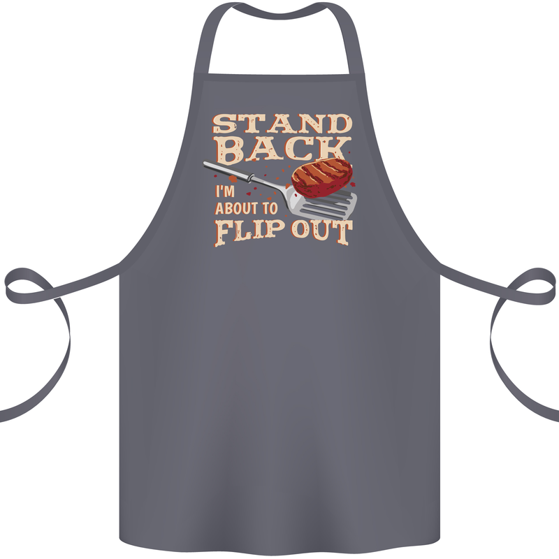 Flip Out Funny BBQ Grill Cotton Apron 100% Organic Steel