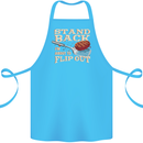 Flip Out Funny BBQ Grill Cotton Apron 100% Organic Turquoise