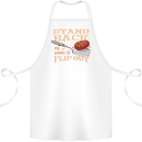 Flip Out Funny BBQ Grill Cotton Apron 100% Organic White