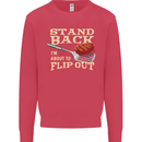 Flip Out Funny BBQ Grill Kids Sweatshirt Jumper Heliconia