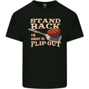 Flip Out Funny BBQ Grill Kids T-Shirt Childrens Black