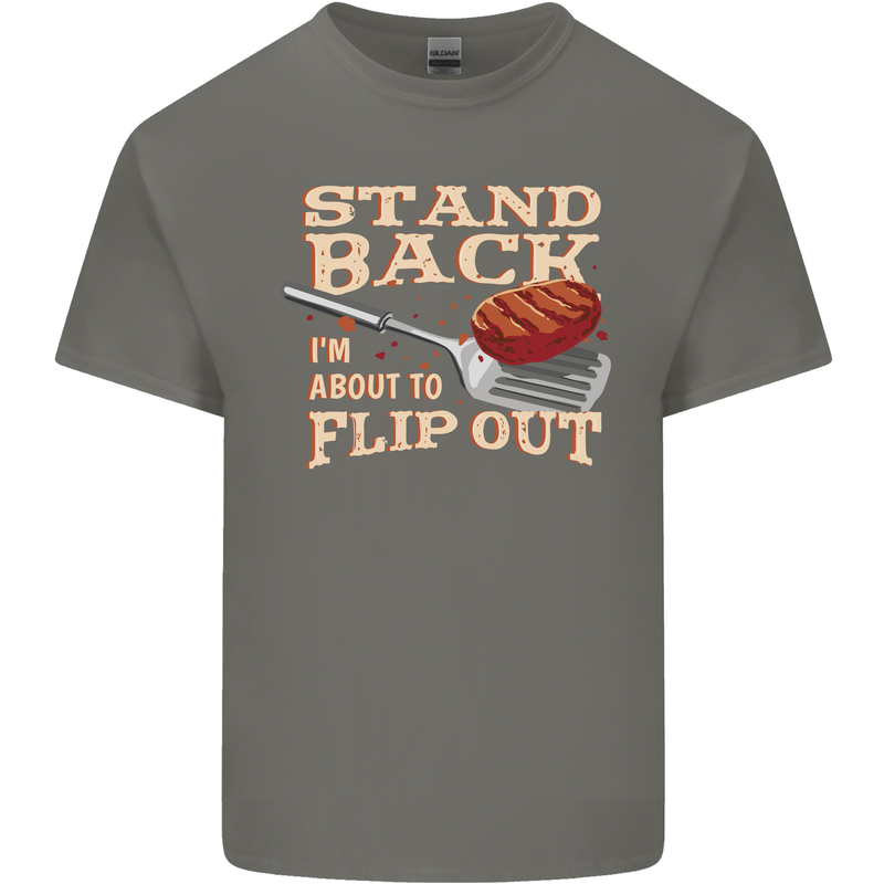 Flip Out Funny BBQ Grill Kids T-Shirt Childrens Charcoal